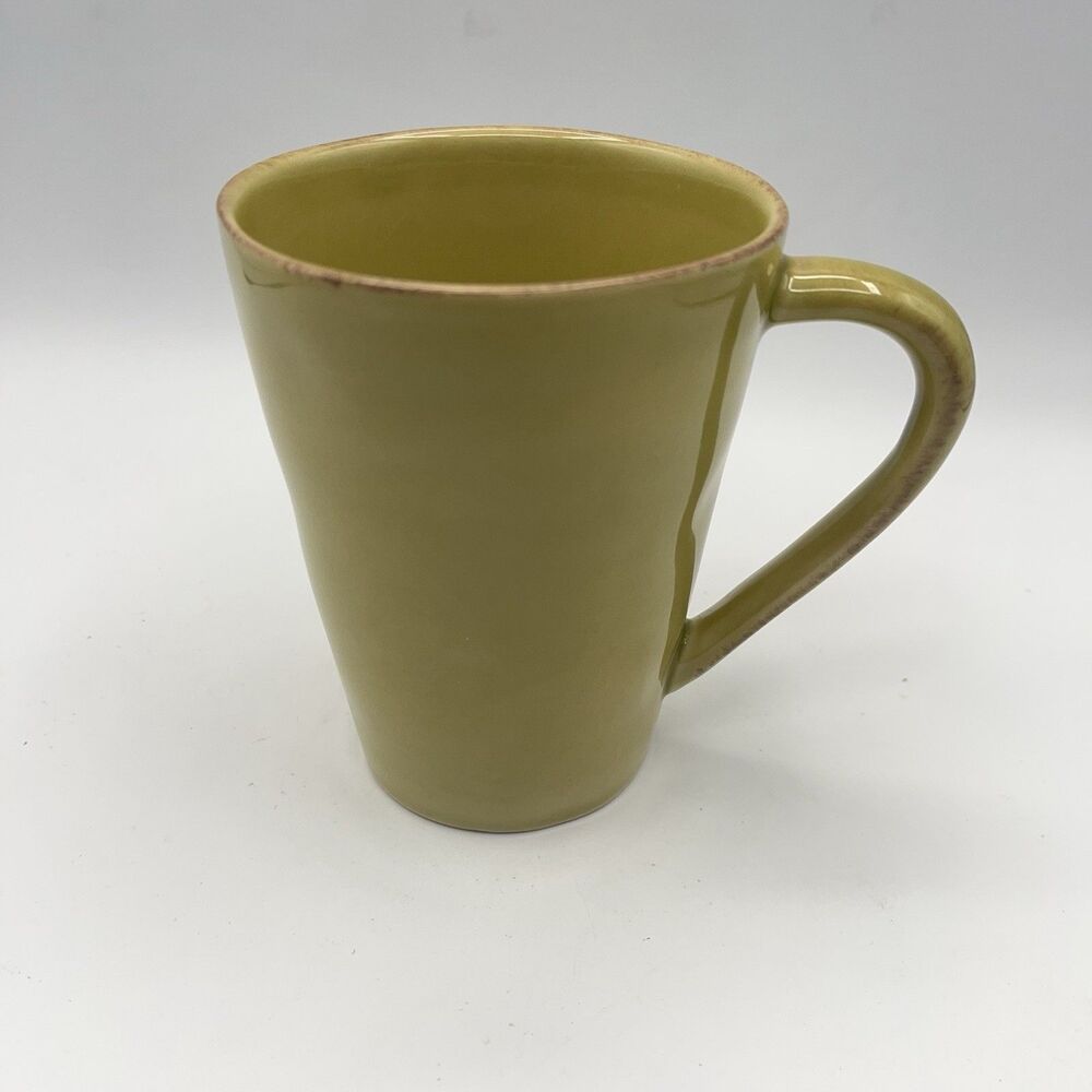 Crate & Barrel Marin Green Mug 4 1/2"